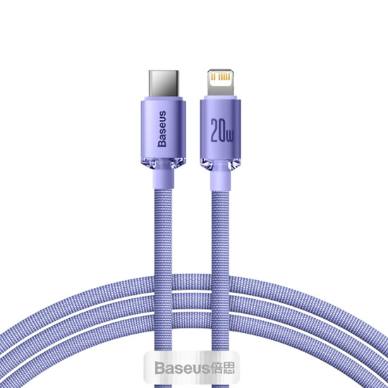 Baseus Crystal Shine Series Fast Charging Data Cable Type-C to IP 20W 1.2m CAJY000205 Purple