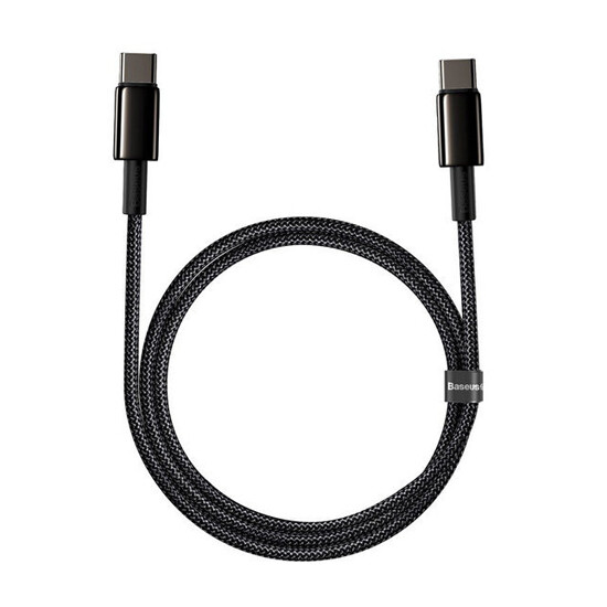 Baseus Tungsten Gold Fast Charging Data Cable Type-C to Type-C 100W 1m CATWJ-01 Black