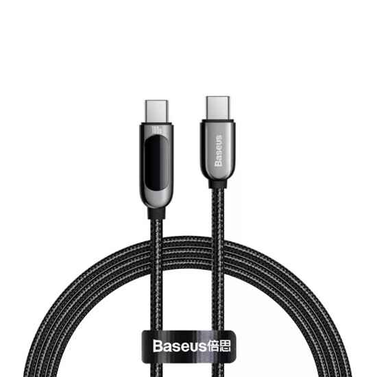 Baseus Display Fast Charging Data Cable Type-C to Type-C 100W 1m CATSK-B01 Black