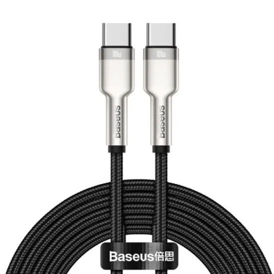 Baseus Cafule Series Metal Data Cable Type-C to Type-C 100W 1m CATJK-C01 Black