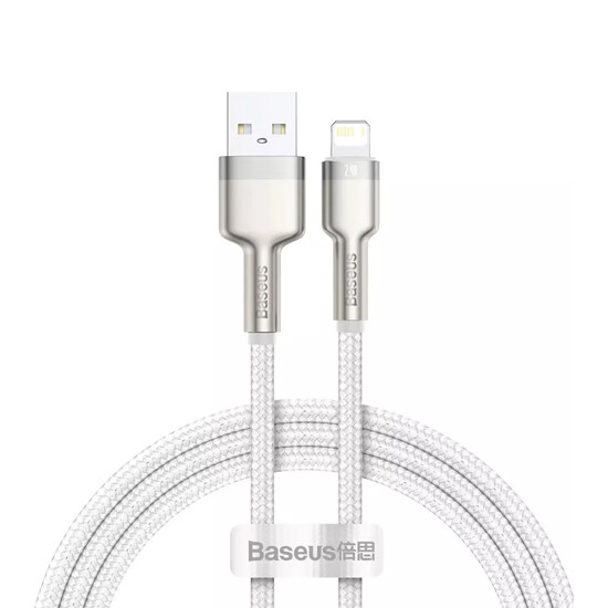 Baseus Cafule Series Metal Data Cable Lightning 2.4A 1m CALJK-A02 White