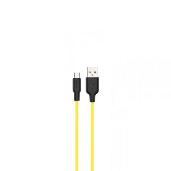 Hoco Silicone charging cable Micro X21 Black/yellow