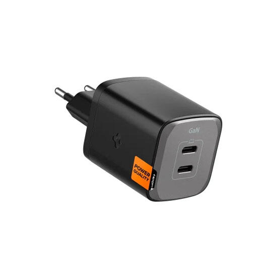 Spigen GaN III Charger 65W With Dual USB-C port ACH05163 Black