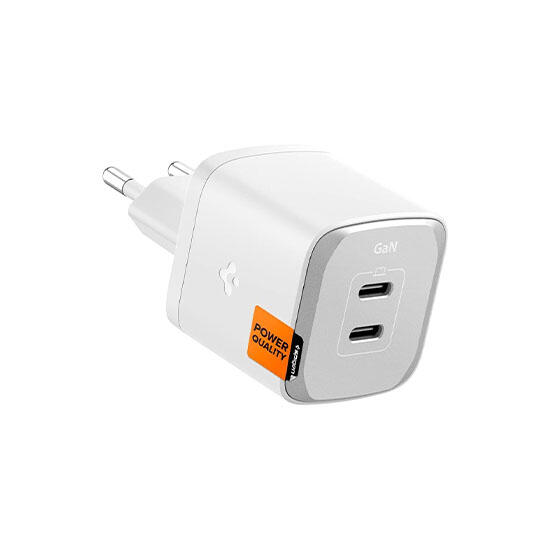 Spigen Wall Charger GaN III 45W Dual USB-C Port ACH05155 White