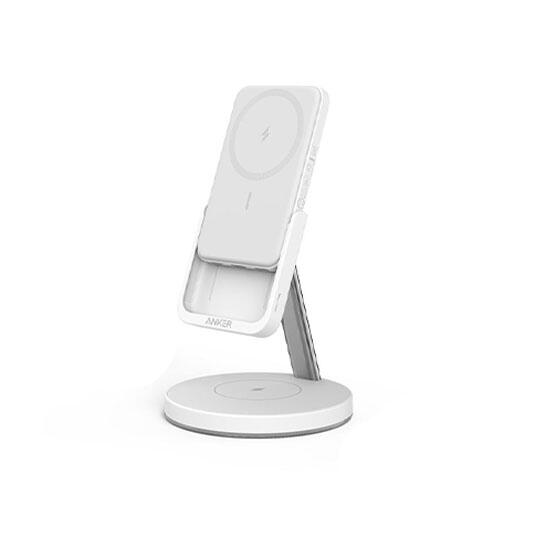 Anker PowerWave MagGo 2in1 Stand Magsafe Uyumlu 5000 mAh Powerbank B25A7321 White