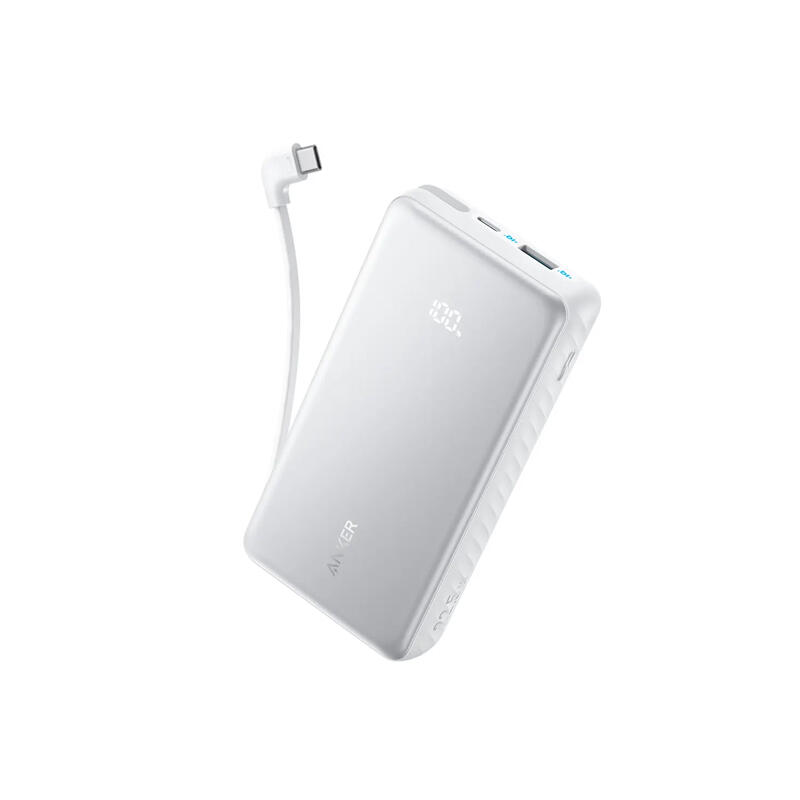 Anker Zolo Power Bank 20000mAh 22.5W Built-In Cable A110EH21 White