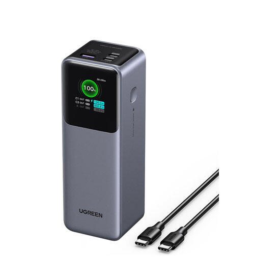 Ugreen Nexode with Smart Digital Display 25000mAh Type-C Power Bank 35525B Grey