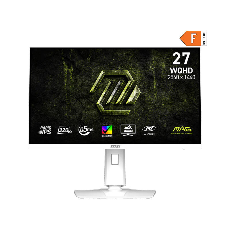 MSI Gaming Monitor 27 MAG 274QRFW 9S6-3CE49H-031 White