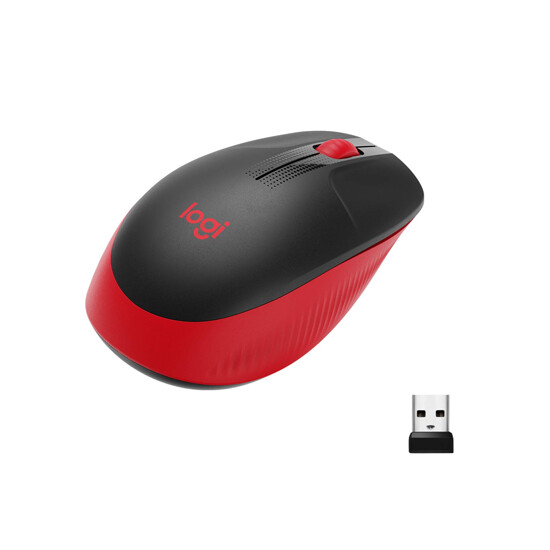 Logitech Full-size mouse M190 Red