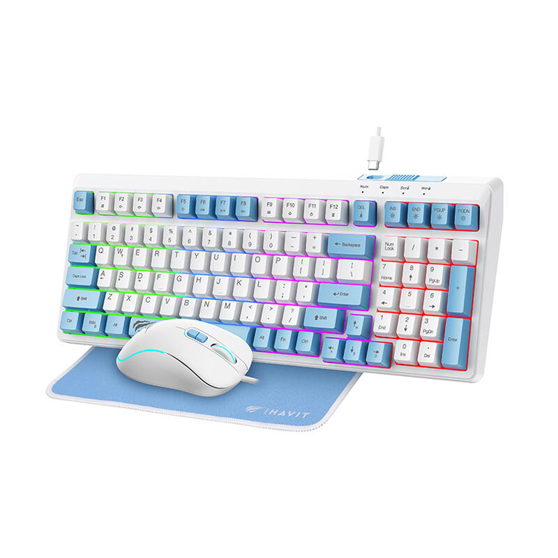 Havit KB897CM Gaming Keyboard White/Blue