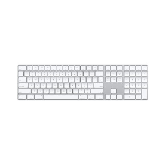 Apple Magic Keyboard with Numeric Keypad Wireless Rechargable Silver MQO52LL/A