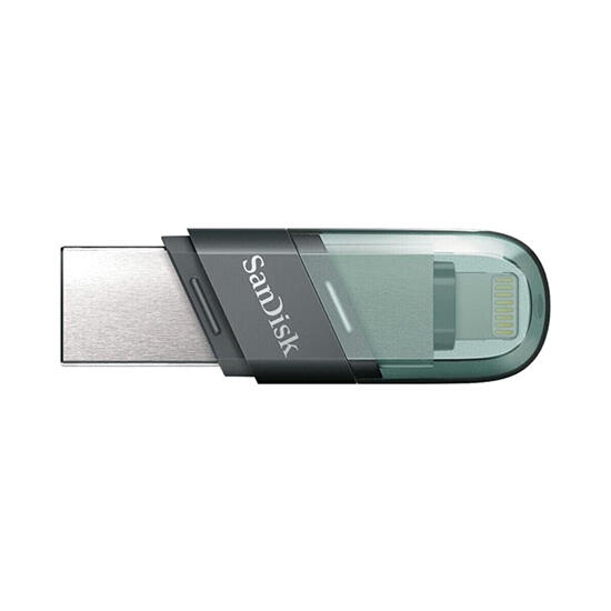 SanDisk iXpand Flash Drive Flip 128GB Type A+Lightning SDIX90N-128G-GN6NE Green