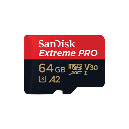 SanDisk 64GB Extreme Pro MicroSD/XC UHS-I Card Up to 200MB/s V30 SDSQXCU-064G-GN6MA