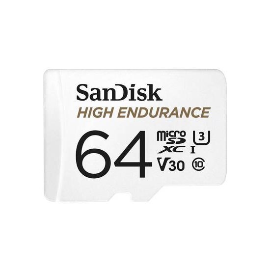 SanDisk 64GB High Endurance Video MicroSDHC Card with Adapter SDSQQNR-064G-GN6IA