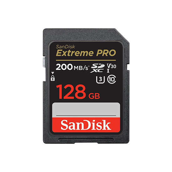 SanDisk 128GB Extreme PRO SD/XC UHS-I Card 200MB/S V30/4K Class 10 SDSDXXD-128G-GN4IN