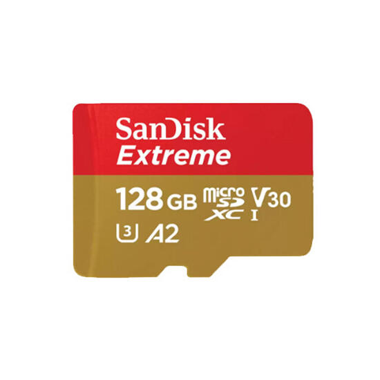 SanDisk 128GB Extreme MicroSD/XC UHS-I Card 190MB/S V30/4k Class 10 SDSQXAA-128G-GN6MN
