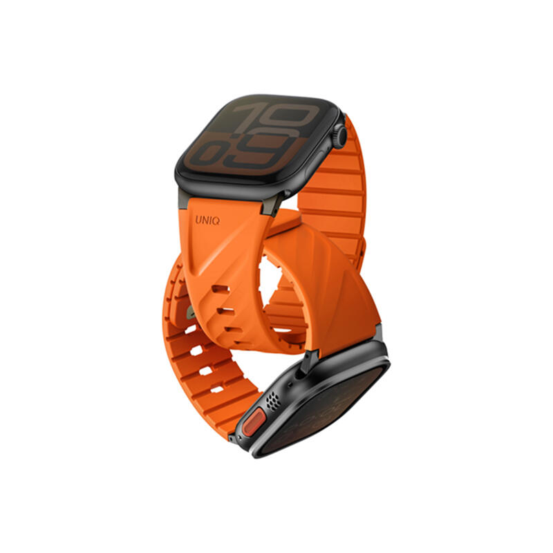 Uniq Fluo Magnetic With Connector Apple Watch Strap 49-40MM Volt Orange