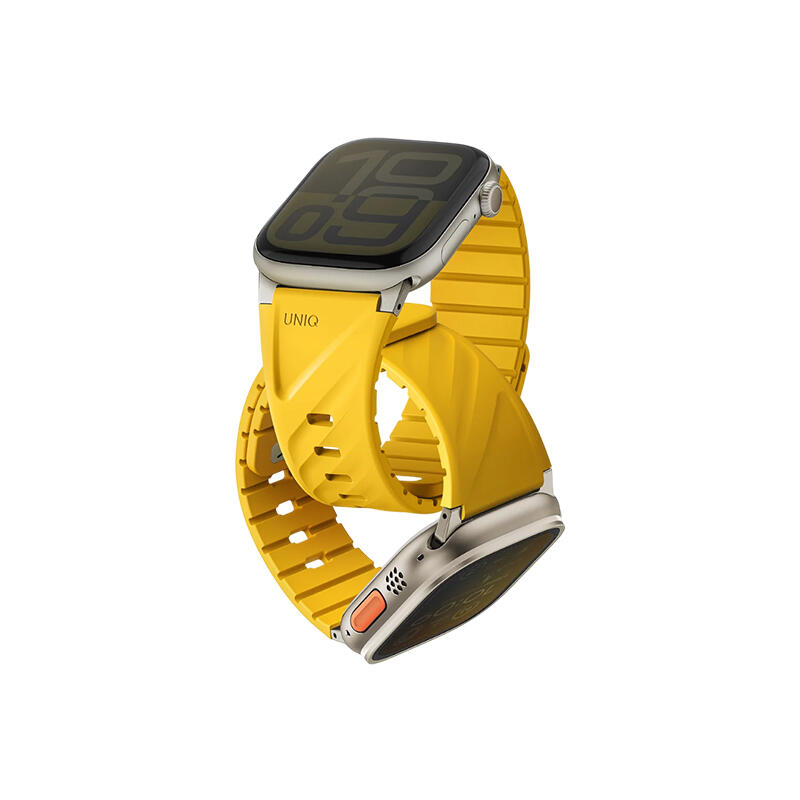 Uniq Fluo Magnetic With Connector Apple Watch Strap 49-40MM Golden Yellow