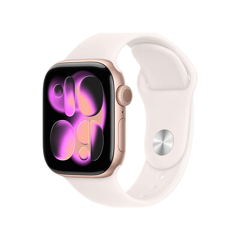 Apple Watch Series 11 GPS 42mm Rose Gold Aluminium Case With Light Blush SB MEU44 M/L