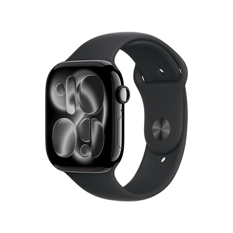 Apple Watch Series 11 GPS 46mm Jet Black Aluminium Case With Black Sport Band MEUX4 M/L