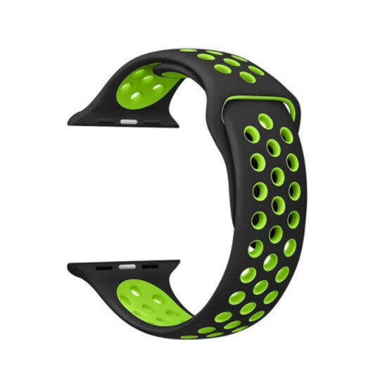 Sport Band With Hole For Apple Watches Series 7 41MM Black/Yellow