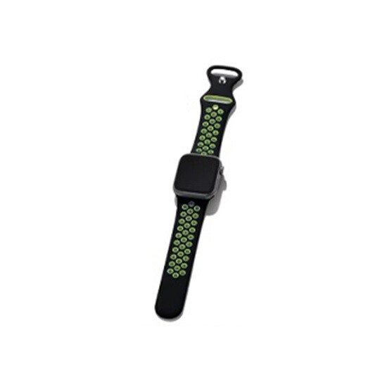 Sport Band With Hole For Apple Watches Series 38/40/41mm L Black/Yellow