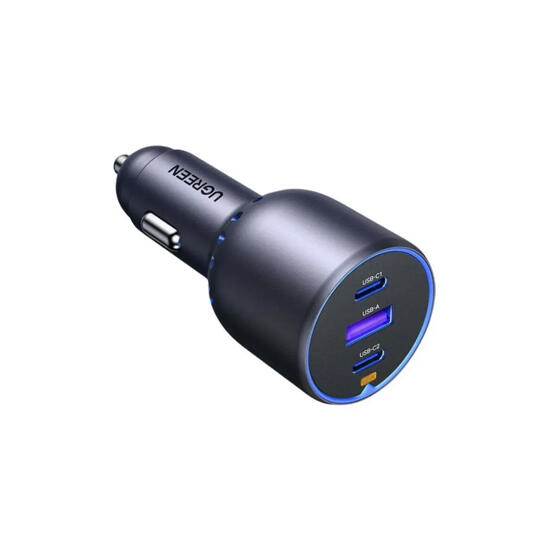 Ugreen 75W 3-Port Fast Car Charger 35024 Grey