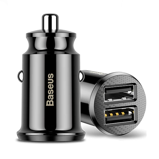 Baseus Grain Car Charger Dual USB 5V 3.1A CCALL-ML01 Black