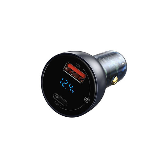 Baseus Particular Digital Display QC+PPS Dual Quick Charger Car Charger 65W CCKX-C0G Dark Grey