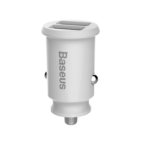 Baseus Grain Car Charger Dual USB 5V 3.1A CCALL-ML02 White