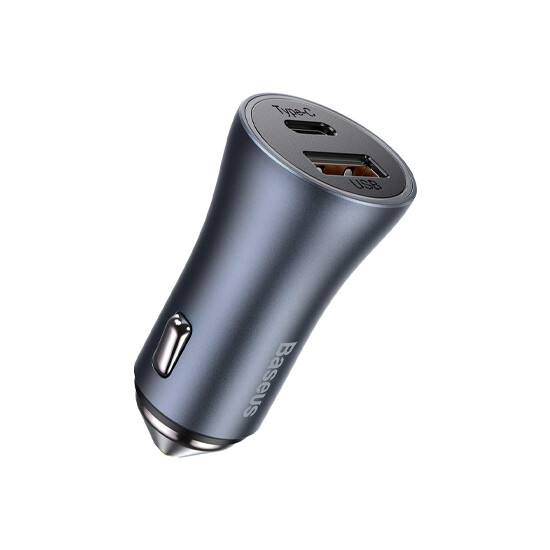 Baseus Golden Contactor Pro Dual Quick Car Charger U+C 40W with Type-c TZCCJD-0G Dark Grey