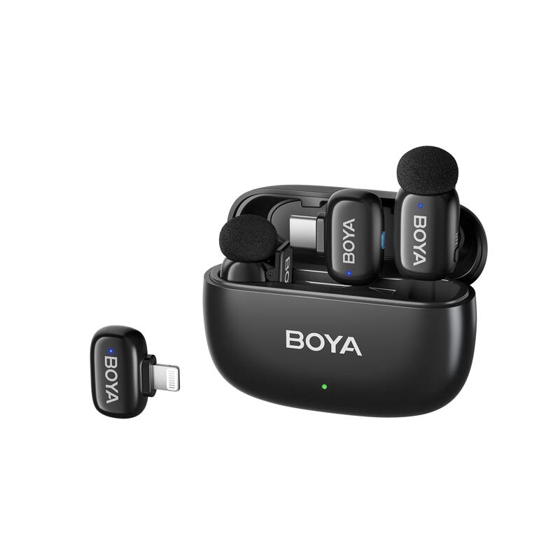 BOYA MINI 2-01 Ultracompact 2.4GHz Wireless Microphone System Combo Black