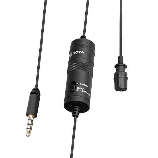 BOYA BY-M1 Omni Directional Lavalier Microphone Black