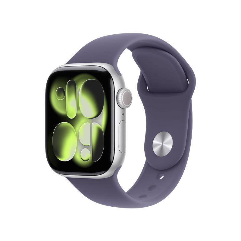 Apple Watch Series 11 GPS 42mm Silver Aluminium Case With Purple Fog Sport Band MEU74 M/L