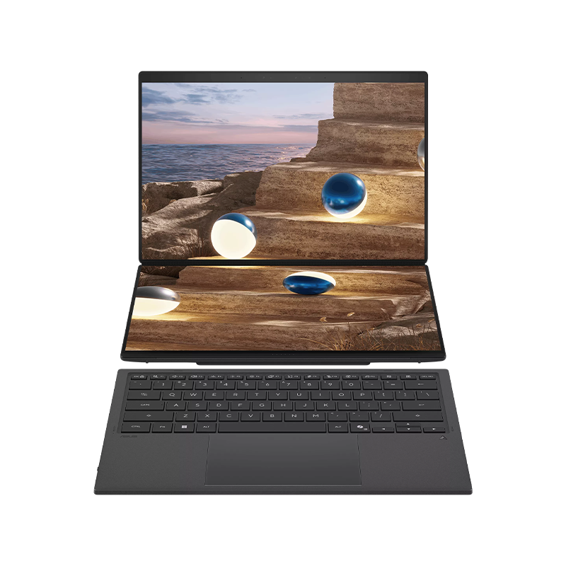 Asus Zenbook Duo 14 Oled UX8407AA-SN145W, Intel Core Ultra 9-386H 16c, Intel Arc Graphics, 32GB RAM SSD 1TB, windows 11 home, ლეპტოპი